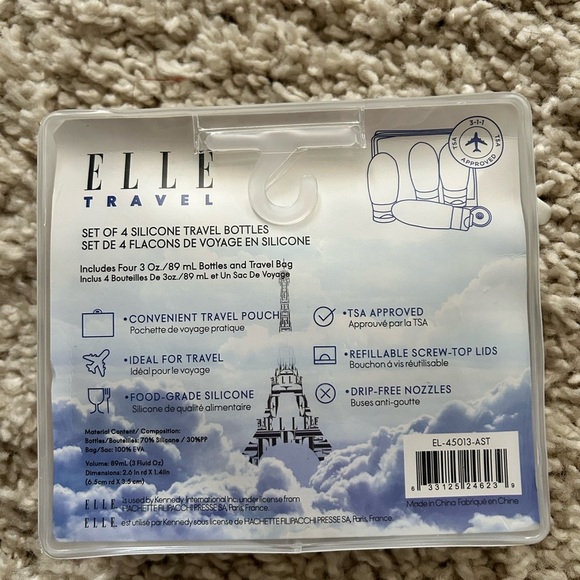 Elle Travel Silicone Bottles Set - Picture 2 of 4